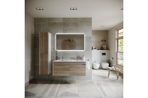 Тумба под раковину подвесная Sancos Smart 120 белая - 3