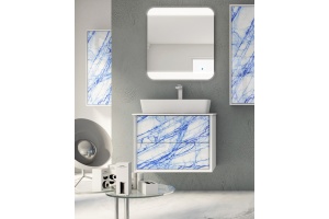 BELLAGIO Столешница из искусственного мрамора, 50185 Bianco  71х46