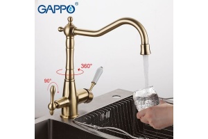 Смеситель для кухни с подключением фильтра питьевой воды бронза G4391-4 - 2