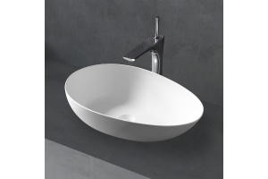 Раковина накладная ABBER Stein AS2615 белая матовая