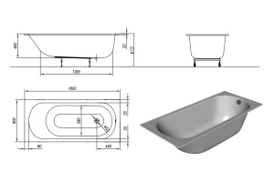 Ванна акриловая Kolpa San Betty E2 180x80 белый - 3