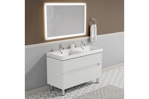 Комплект мебели SanVit Форма 120 двойная белый глянец