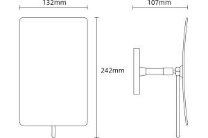 Косметическое зеркало Boheme 506-CR настенное - 2