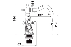 Смеситель для раковины Gappo бронза - 2