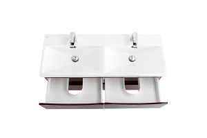 Тумба с раковиной BelBagno Marino-Cer 120 с двумя чашами бордовый - 2