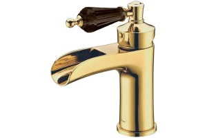 Смеситель для раковины Boheme Vogue золото с черным кристаллом Swarovski