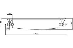Полка Webert Armony AM500701015 хром - 2