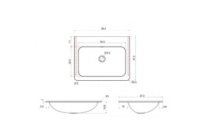 Мебельная раковина Vincea 60 серая - 2