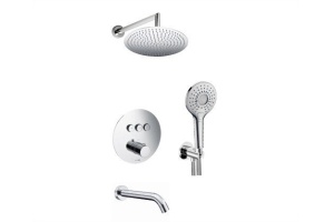 A175817 Встраиваемый комлплект для ванны с верхней душевой насадкой, лейкой и изливом