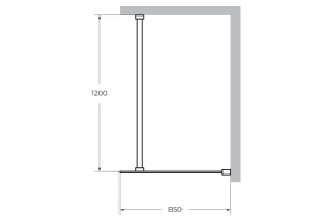Душевая перегородка Cezares Liberta 85 хром (LIBERTA-L-1-85-120-C-Cr) - 2