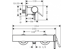 Смеситель для душа Hansgrohe Finoris хром - 2