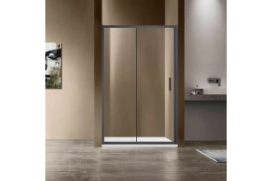 Душевая дверь в нишу Vincea Garda 130х190 профиль сталь стекло прозрачное