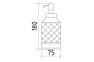 Дозатор для жидкого мыла настольный Boheme Royal Cristal золото - 3