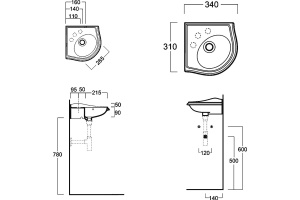 Подвесная раковина Simas Arcade (AR036) - 3