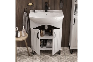 Тумба с раковиной DIWO Сочи 65 белая - 3