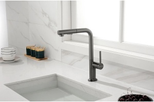 Смеситель для кухни Paulmark Neo серый матовый - 2