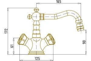 Смеситель для биде Bronze de Luxe Royal бронза (10217) - 3