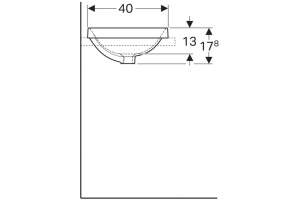 Умывальник меб VariForm 55 б/отв б/к Geberit 500.738.01.2 - 2