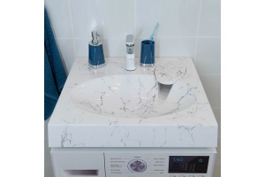 Раковина Stella Polar Миро 60 на стиральную машину белый - 2