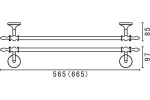 Полотенцедержатель Art&Max Bohemia AM-E-4224-Cr - 3
