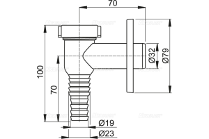 Сифон для стриральных машин AlcaPlast  (APS2) - 2