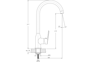 Смеситель для кухонной мойки RUSH Victoria (VI7135-23) - 3