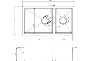 Мойка кухонная Zorg Inox PVD SZR-78-2-44 bronze - 2