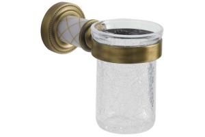 Стакан для зубных щеток настенный Boheme Murano бронза