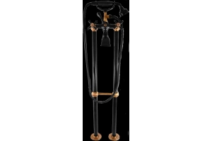 Смеситель напольный для ванны Rav Slezak Morava retro черный матовый - бронза