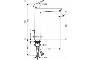 Смеситель Hansgrohe Talis E для раковины 71716700 - 2