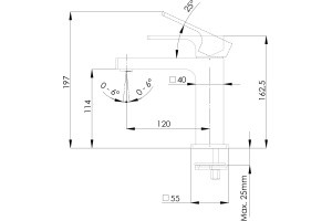 Смеситель для раковины Remer Absolute AU12 хром - 2