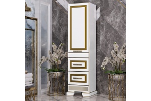 Шкаф-пенал Opadiris Оникс L золотая патина