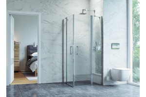 Душевой уголок Excellent Mazo 90х90 профиль хром стекло прозрачное - 2