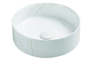 Раковина накладная CeramaLux MNC 36.5 см под камень/белый, серый (C1112)
