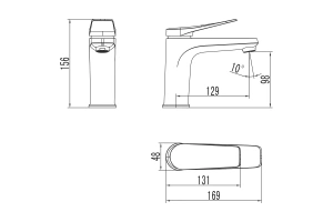 Смеситель Lemark Bronx LM3706BL для умывальника монолитный, черный - 2