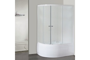 Душевой уголок Royal Bath 120x80 R профиль белый стекло матовое