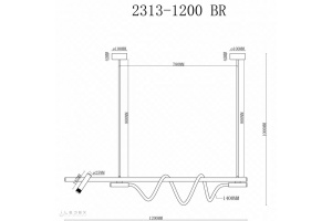Светильник на штанге iLedex Cross 2313-1200 BR - 2