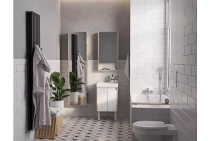 Комплект мебели Aquaton Сканди Doors 45 белый - светлое дерево