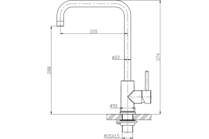 Смеситель BelBagno BB-LAM03A-IN для кухонной мойки - 2