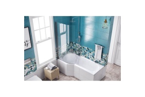 Шторка для ванны Excellent Be Spot 75х144 L профиль хром стекло прозрачное - 2