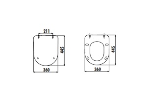 Сиденье для унитаза Creavit Duck KC0903.01.1400E Черное матовое с микролифтом - 3