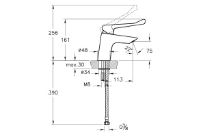 Смеситель для раковины Vitra AquaMed хром - 3