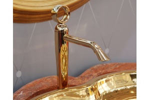 Смеситель Webert Opera OA830402010 золото, для раковины - 2