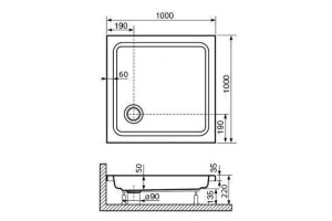 Поддон для душа RGW Style KV 100x100 - 2