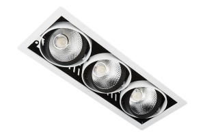 Встраиваемый светильник Ambrella Classic T81 T813 BK/CH 3*12W 4200K - 2