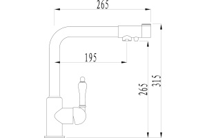 Смеситель Zorg Sanitary ZR 320 YF-33 BR для кухонной мойки - 2