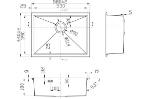 Мойка кухонная Steel Hammer R Levos SH X 5844 - 2