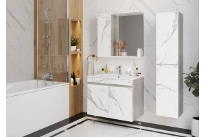 Тумба под раковину Onika Марбл 75 мрамор/камень бетонный (107517) - 3