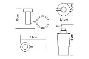 Дозатор для жидкого мыла WasserKraft  хром - белый - 3