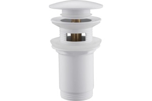 Донный клапан Abber с переливом, белый (AF0010W)